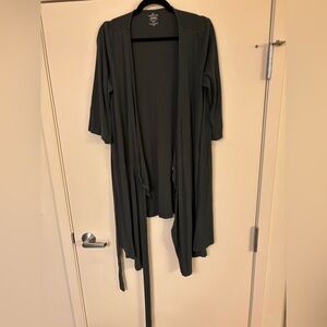 LIKE NEW - Caden Lane Bamboo Knit Maternity Robe - Forest Green - OS